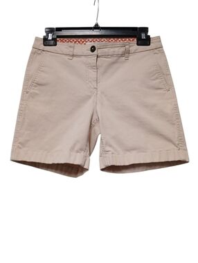 Boden Women's Khaki Coastal Cuffed Chino Shorts-Size 4